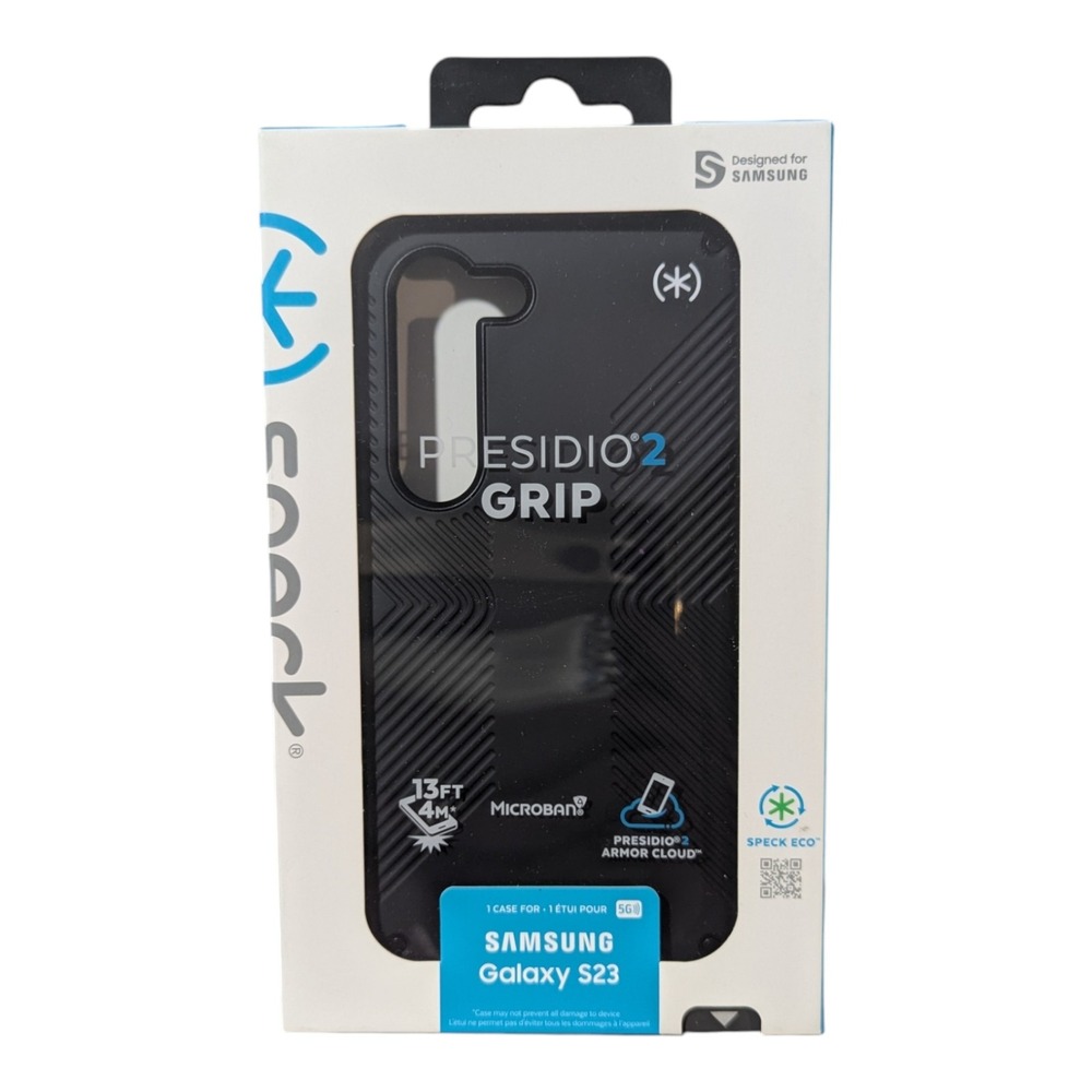 J5. Speck Presidio2 Grip Case for Samsung Galaxy‎ S23 - Black